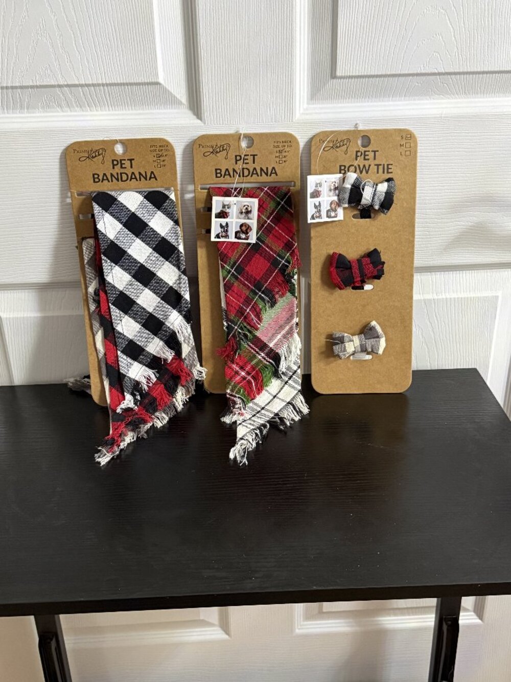 Primitives By Kathy Plaid Dog Bandanas & Bow Ties Size Small
